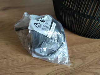 Juego de dos Lámparas de cuerda negra con portalám