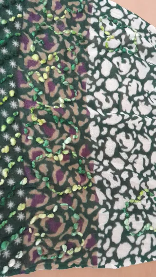 Sciarpa avvolgente in lana fantasia