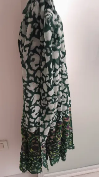 Sciarpa avvolgente in lana fantasia