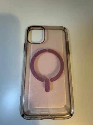 Funda iPhone 11 Magnética Rosa Glitter