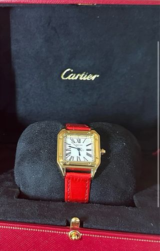 Reloj Cartier Oro y Rojo