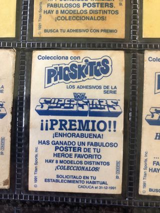 Cromos pegatinas Phoskitos WWF Superstars