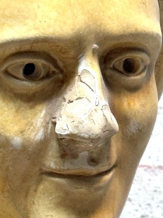 Busto scultura femminile in gesso – stile accademico vintage – 43 cm