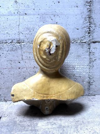 Busto scultura femminile in gesso – stile accademico vintage – 43 cm