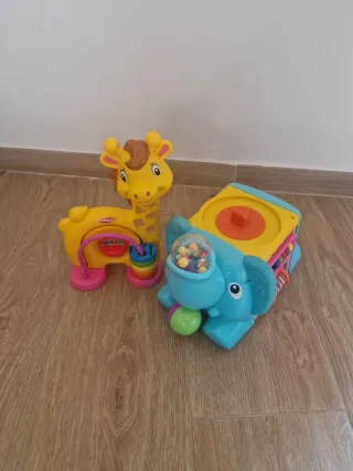 Lote Juguetes Bebé 0-2 Años Jirafa Elefante