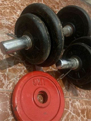 2 Mancuernas Ajustables + 10 Discos