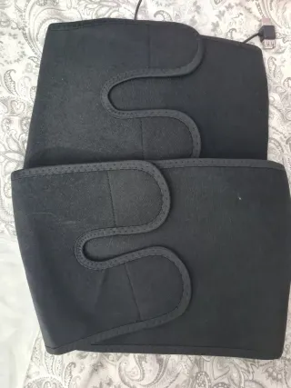 Faja deportiva para piernas plateada quema grasa