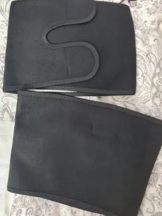 Faja deportiva para piernas plateada quema grasa