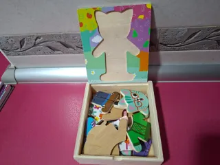 Puzzle madera gatos vestibles