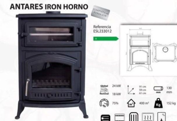 Estufa Leña Antares  Horno