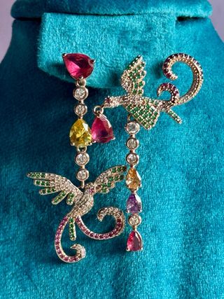 Pendientes Swarovski Pájaros Multicolor