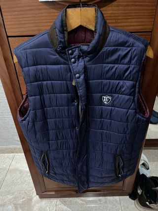 Chaleco reversible La Garrocha azul/morado