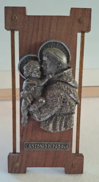 San Antonio di Padova souvenir legno metallo