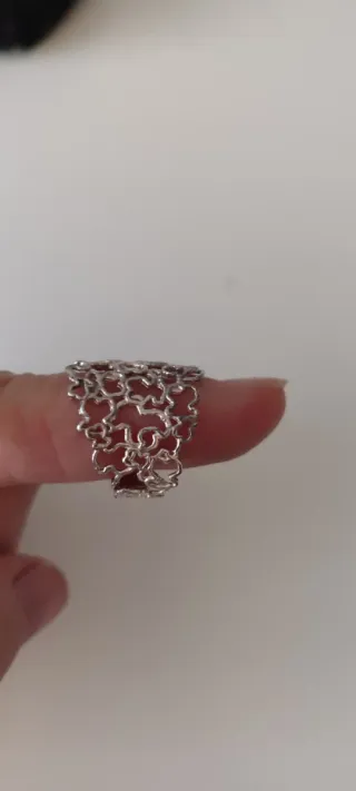 Conjunto Tous Anillo y Pendientes Plata