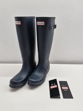 Botas de agua Hunter azul marino talla 37 con caja
