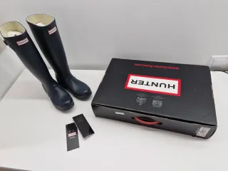 Botas de agua Hunter azul marino talla 37 con caja