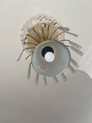 Lámpara de techo pequeña dorada