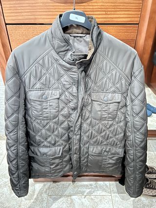 Cazadora acolchada gris XL