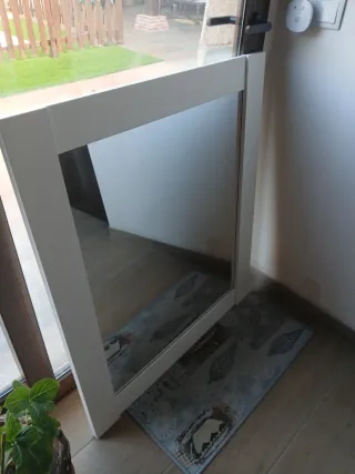 Espejo Marco Madera Blanco