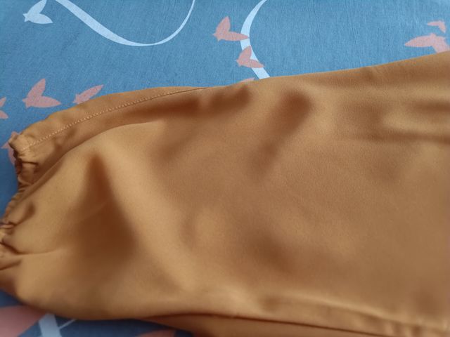 Camisa vintage ocre manga japonesa casi nueva