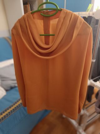 Camisa vintage ocre manga japonesa casi nueva