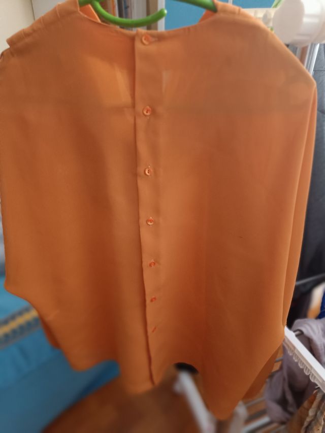 Camisa vintage ocre manga japonesa casi nueva