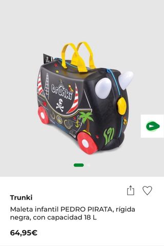 Maleta infantil Trunki pirata nueva