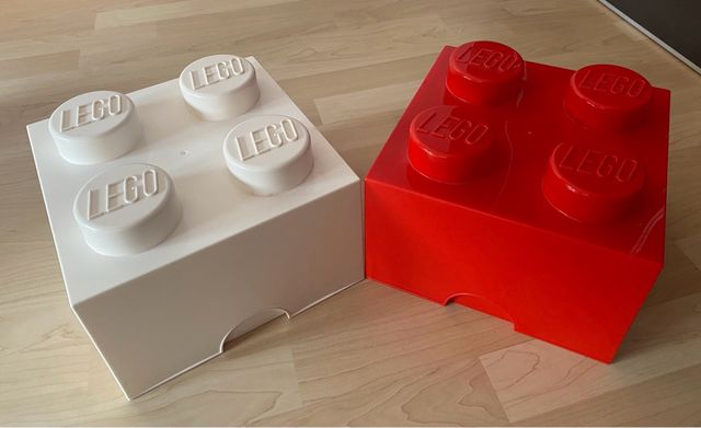 Cajas Almacenamiento Lego 4 en forma bloque (2uds)