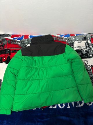Chaqueta Puffer Snipes Verde y Negra