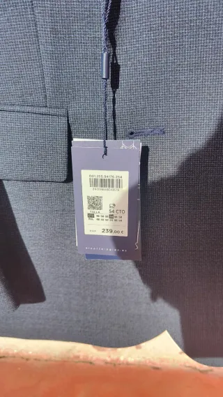 Traje chaqueta Dustin azul/gris. Nuevo