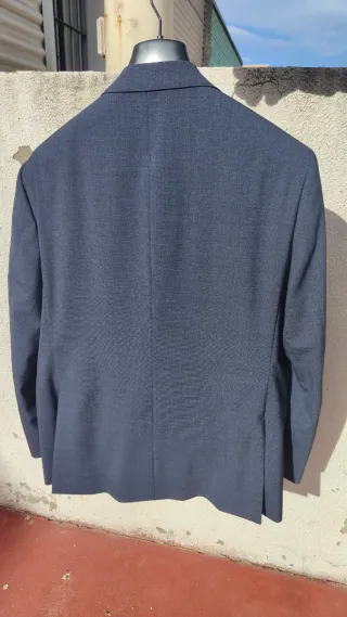 Traje chaqueta Dustin azul/gris. Nuevo
