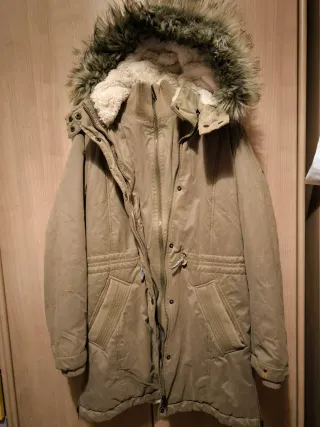 Abrigo Parka beige Talla L