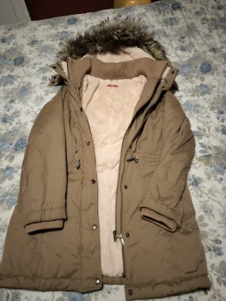 Abrigo Parka beige Talla L