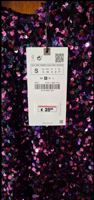 Top corto lentejuelas