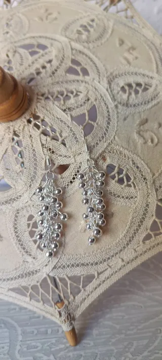 Conjunto pendientes y pulsera plata