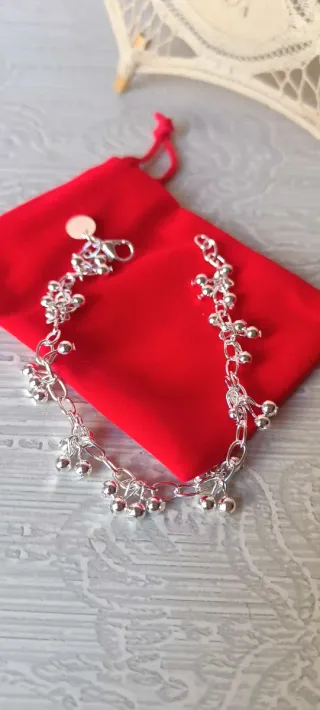 Conjunto pendientes y pulsera plata