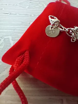 Conjunto pendientes y pulsera plata