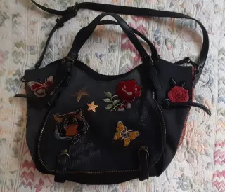 Bolso Desigual Negro Multicolor