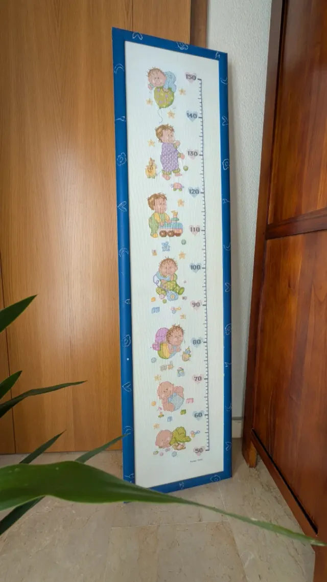 Cuadro punto de cruz bebés