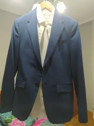 Traje Zara Azul Talla M