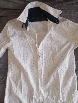 Camisa Zara blanca con estampado