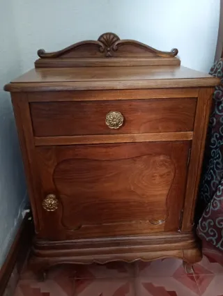 Conjunto habitación 2 camas antiguas 105cm