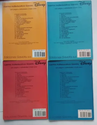 Lote 4 Cuentos Disney Gaviota Multieducativos