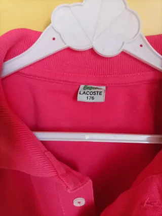 Camiseta Polo Rosa Lacoste 15-16 años