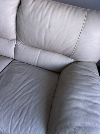 Sofá Natuzzi Piel 2 Plazas Beige