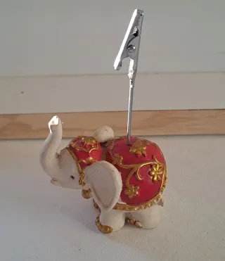 Elefantino porta biglietto in ceramica