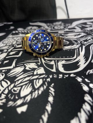 Reloj Lotus Dorado Esfera Azul