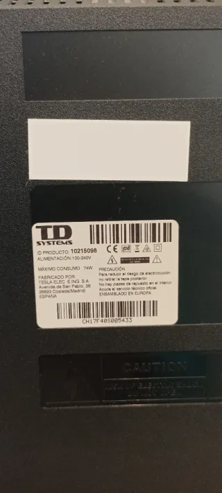 Smart TV TD Systems 40" PRIME40C14S. Android 11.