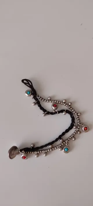 Pulsera Uno de 50 Plata Turquesa y Roja