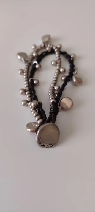 Pulsera Uno de 50 Plata Turquesa y Roja